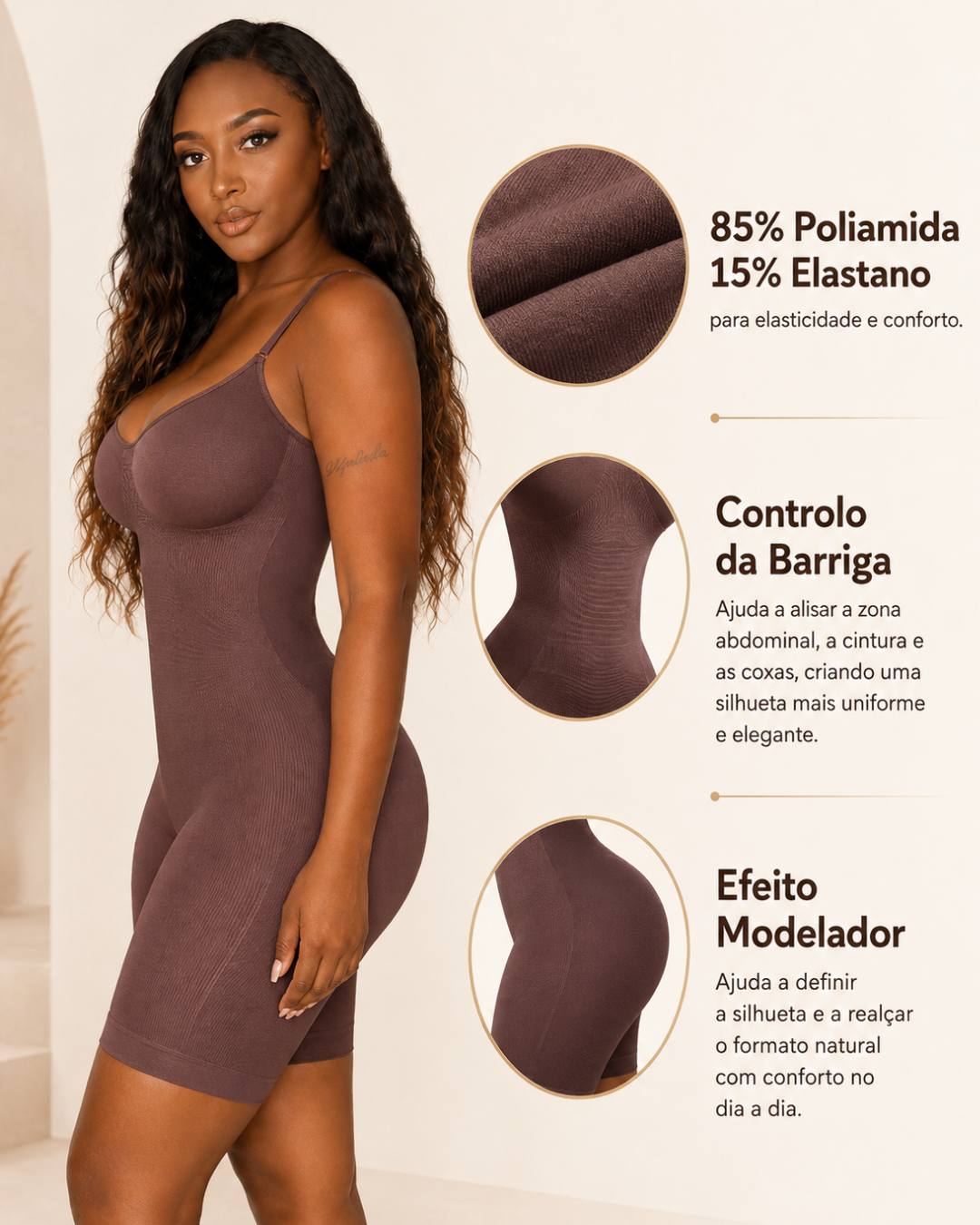 Body Modelador Seamless com Controlo de Barriga