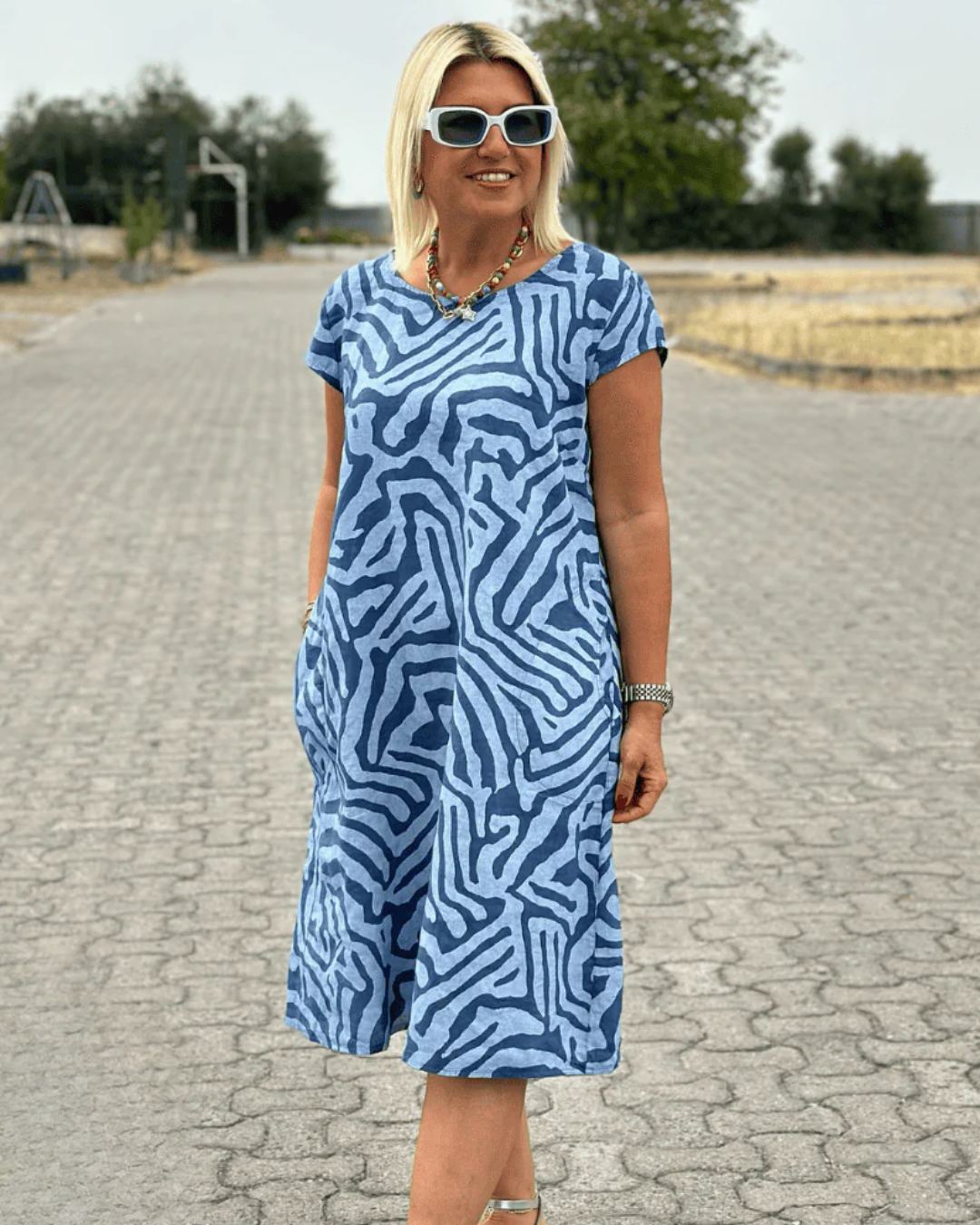 Vestido Curto Boho de Corte Solto